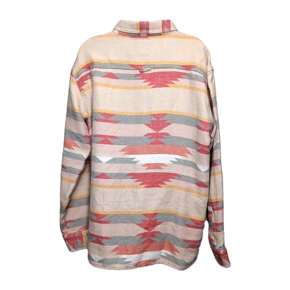 Junk Food Revolve Flannel Shirt Women M Multi Southwestern Aztec Print Cotton - Picture 3 of 16